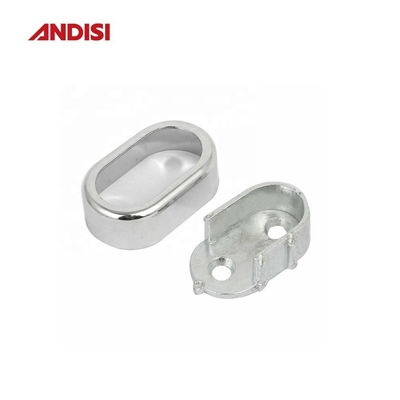 Pignone di spessore in lega di zinco flange armadio tubo di supporto per 30x15mm bastoncini di abbigliamento
