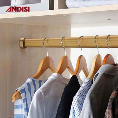 Camera da letto Nero Bianco Cromo Oro Argento Peso pesante Legatura di zinco bracket armadio tubo supporto ovale supporto di barra armadio
