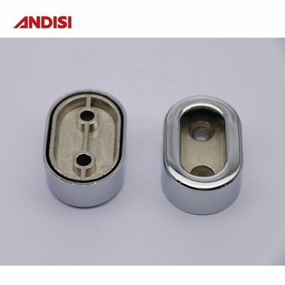 Pignone di spessore in lega di zinco flange armadio tubo di supporto per 30x15mm bastoncini di abbigliamento