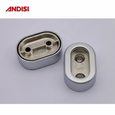 Pignone di spessore in lega di zinco flange armadio tubo di supporto per 30x15mm bastoncini di abbigliamento